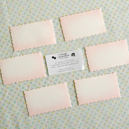 vintage cardstock (1960's) ~ junk journaling pack