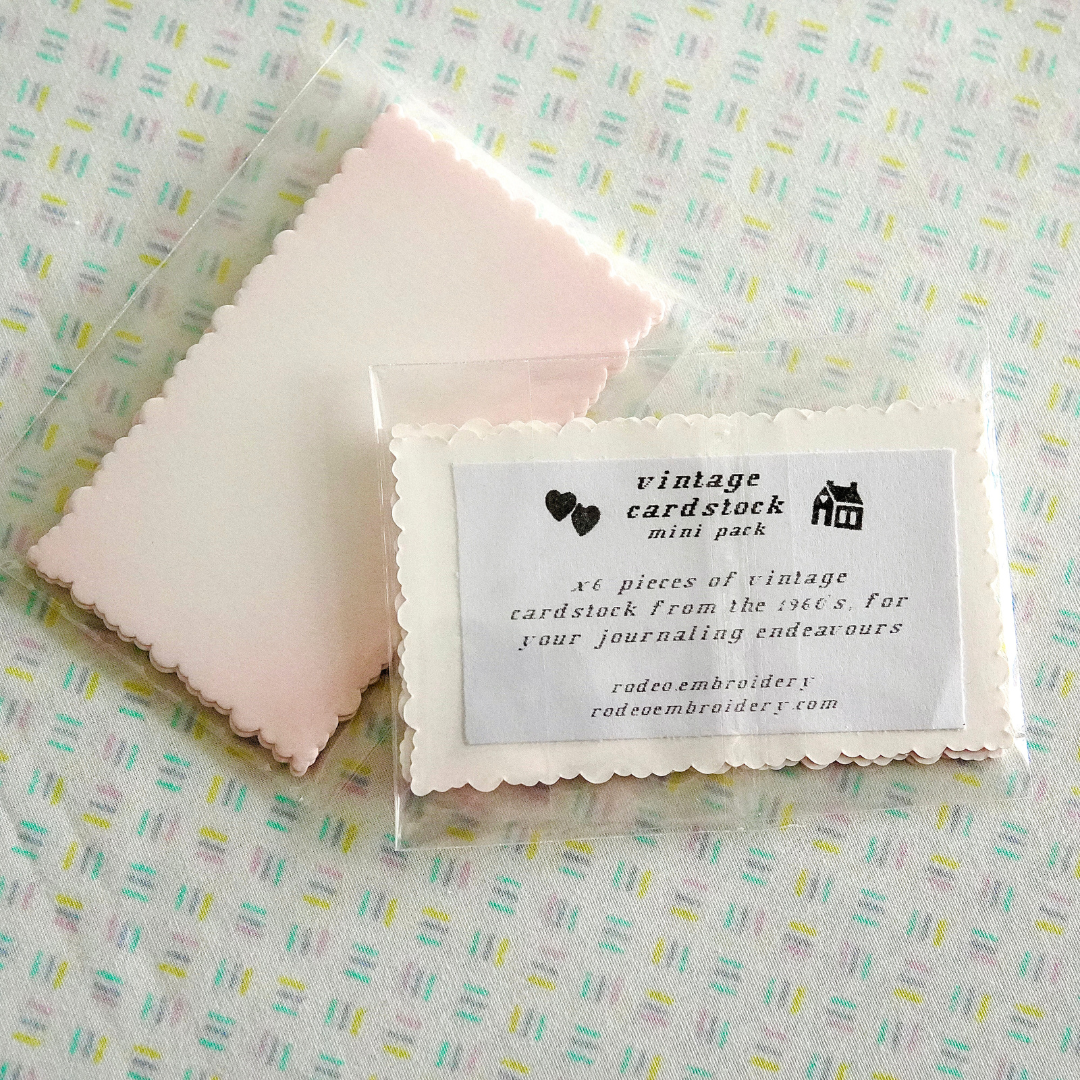 vintage cardstock (1960's) ~ junk journaling pack