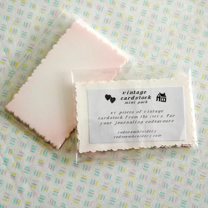 vintage cardstock (1960's) ~ junk journaling pack