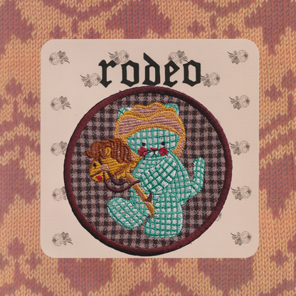 rodeo kitty ~ iron on patch