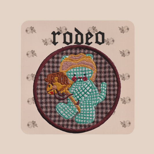 rodeo kitty ~ iron on patch
