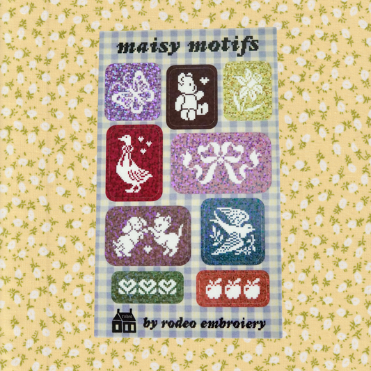 maisy motifs ~ vinyl sticker sheet (glitter)